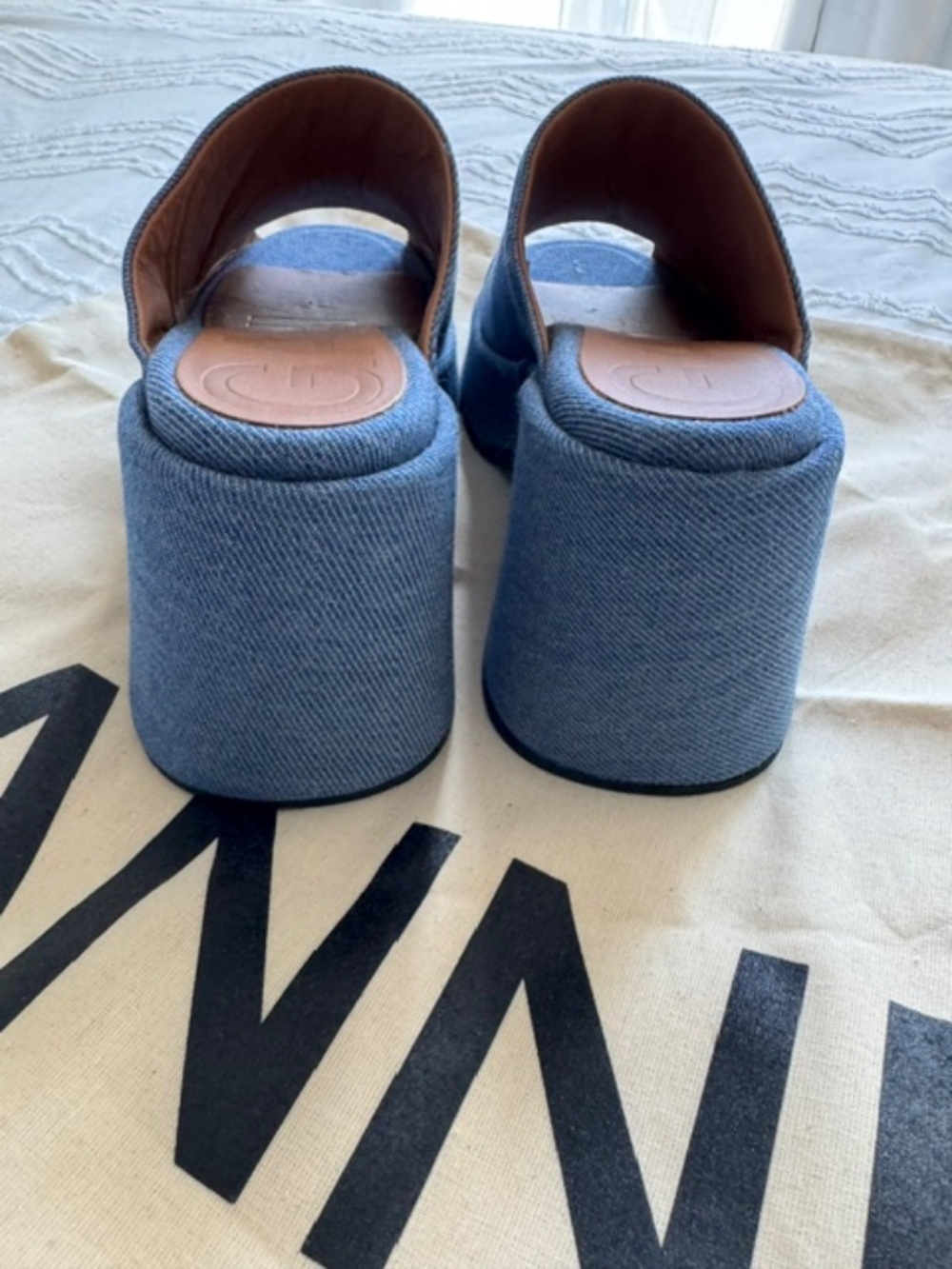 GANNI Platform Denim Mules - NEW - Size 37 - Picture 5 of 11